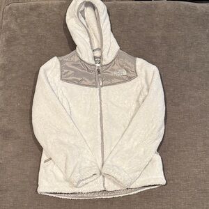 The North Face Youth Osito White and Gray Fleece Jacket